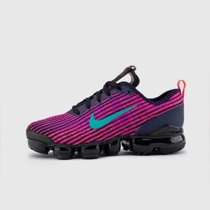 Nike Air VaporMax Flyknit Pink Purple Youth Girls Size 4.5Y